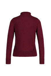 Strickpullover mit Stehkragen - 111 Berry - Rot