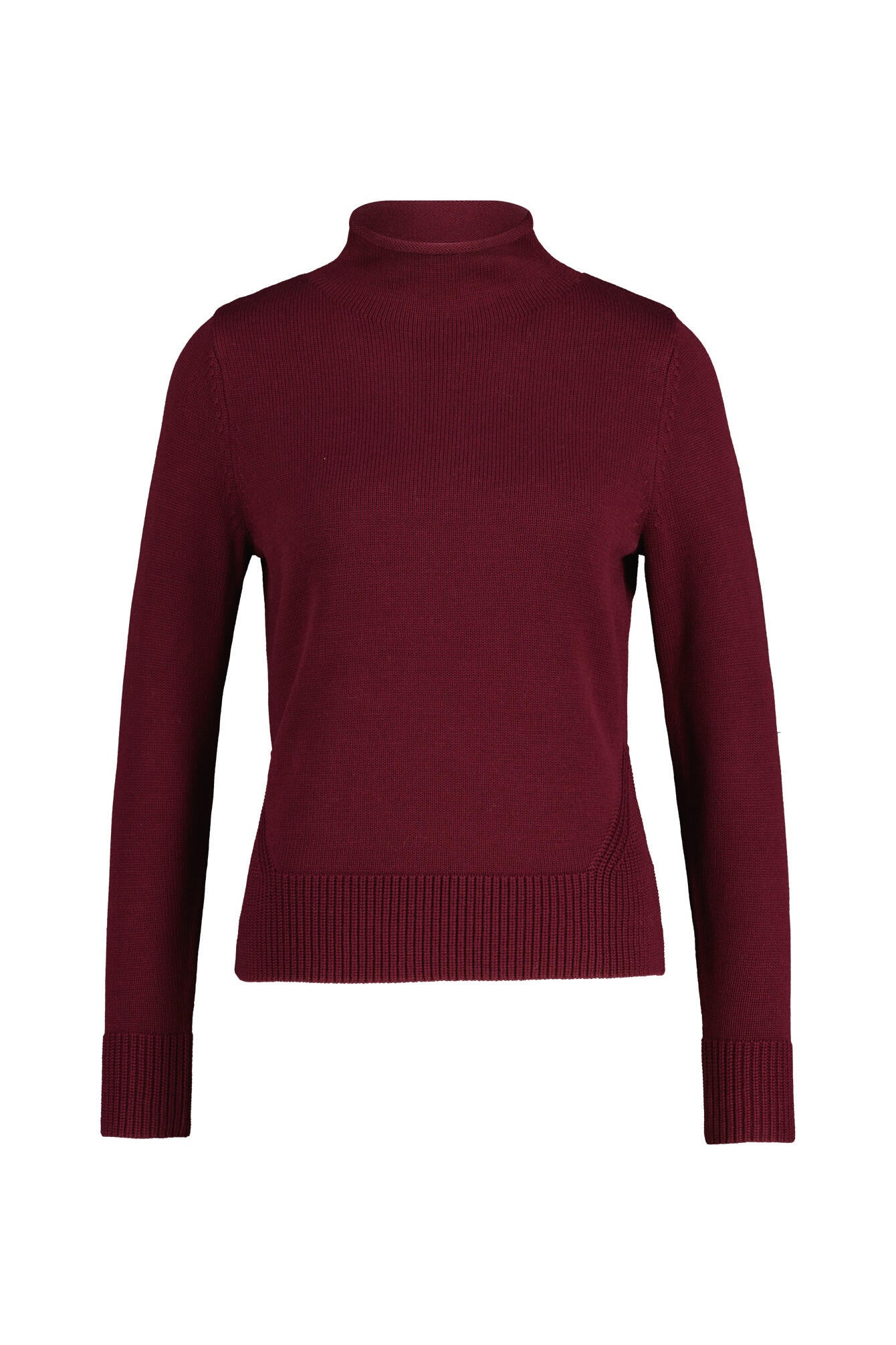 Strickpullover mit Stehkragen - 111 Berry - Rot