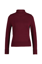 Strickpullover mit Stehkragen - 111 Berry - Rot