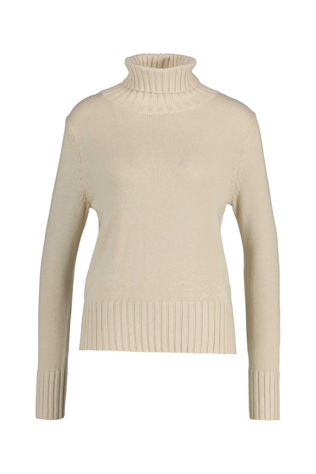 Strickpullover mit Rollkragen - 114 Beige - Beige