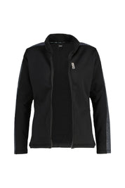 Ski-Fleeceshirt mit Hahnentrittmuster - 99 - Schwarz