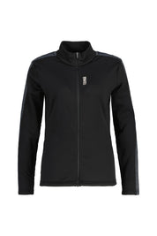 Ski-Fleeceshirt mit Hahnentrittmuster - 99 - Schwarz