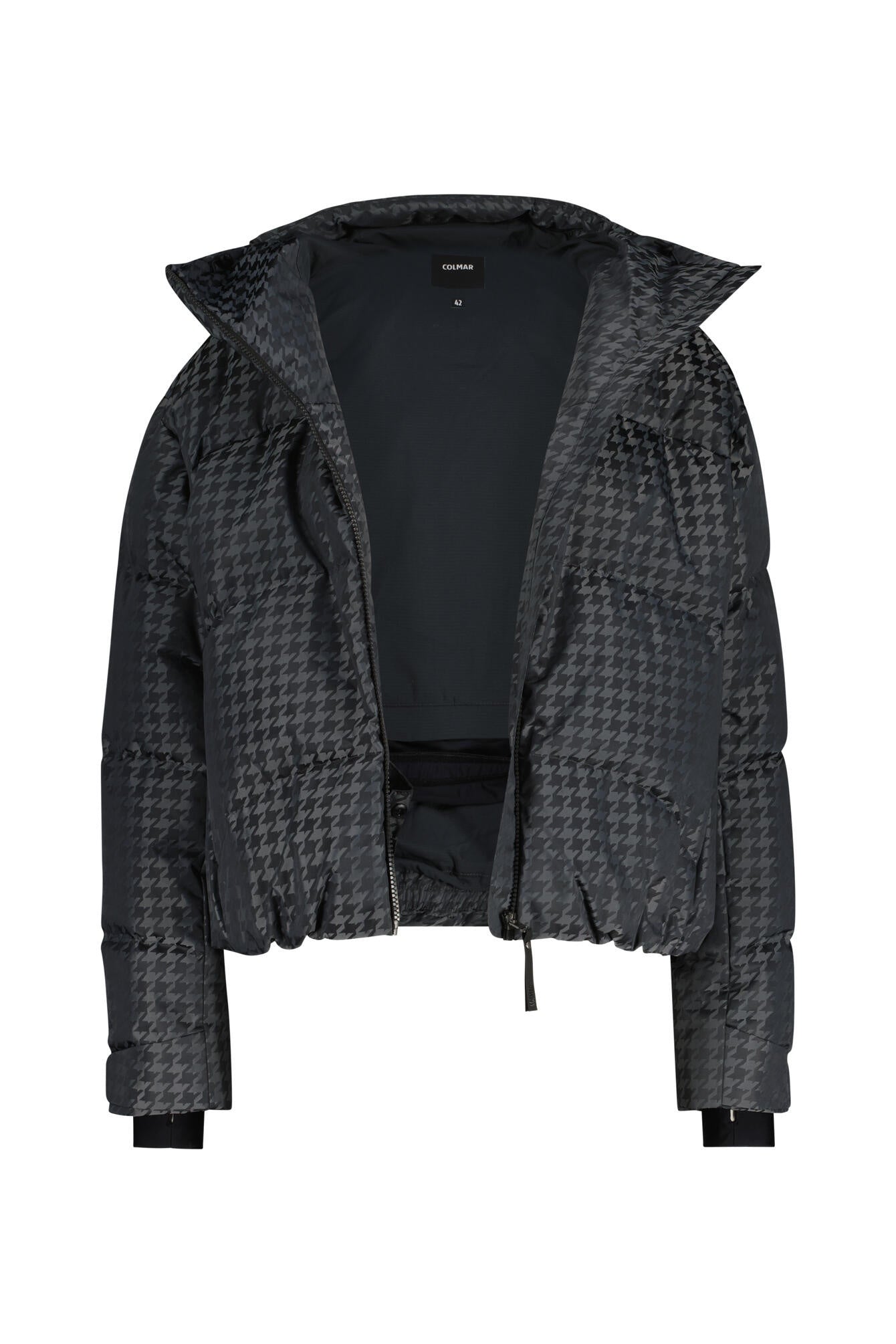 Skijacke gemustert mit Daunenfüllung - 99 - Grau