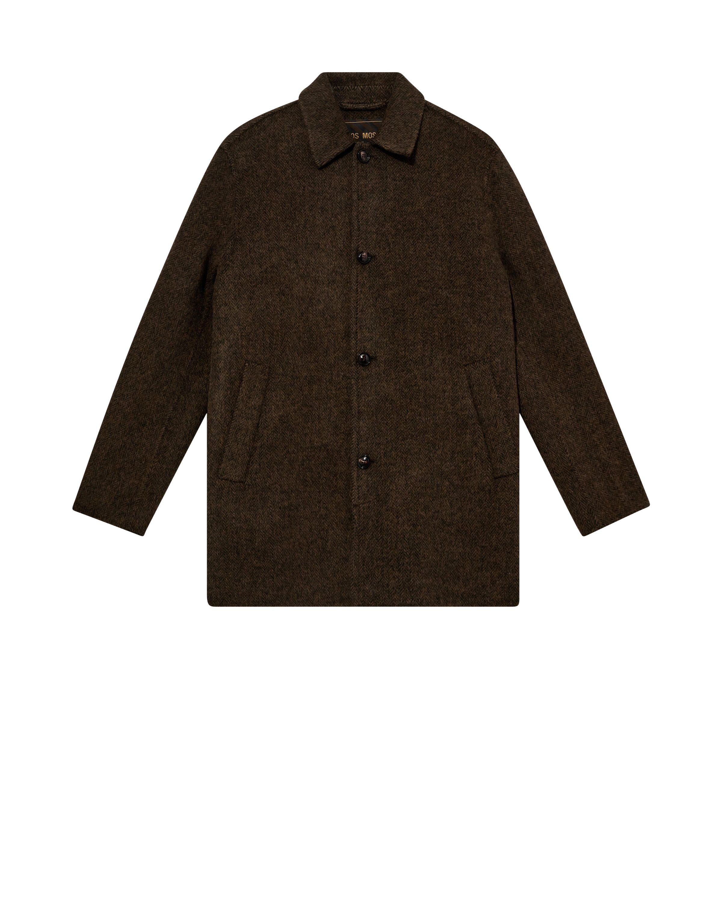 Mantel BARKLEY aus Wollmix - 742 Slate Black - Braun