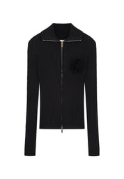 Strickjacke VESTA aus Viskosemix - 9001 Black - Schwarz