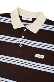 Poloshirt JOLINA aus Baumwolle - Windsufer Stripe - Braun