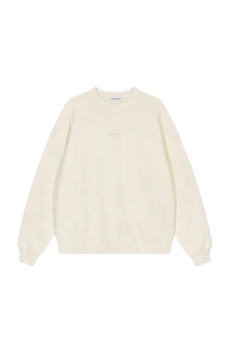 Sweatshirt GOOD KARMA aus Baumwollmix - Offwhite - Creme