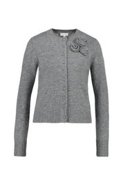 Strickjacke aus Wollmix - 105 Grey - Grau