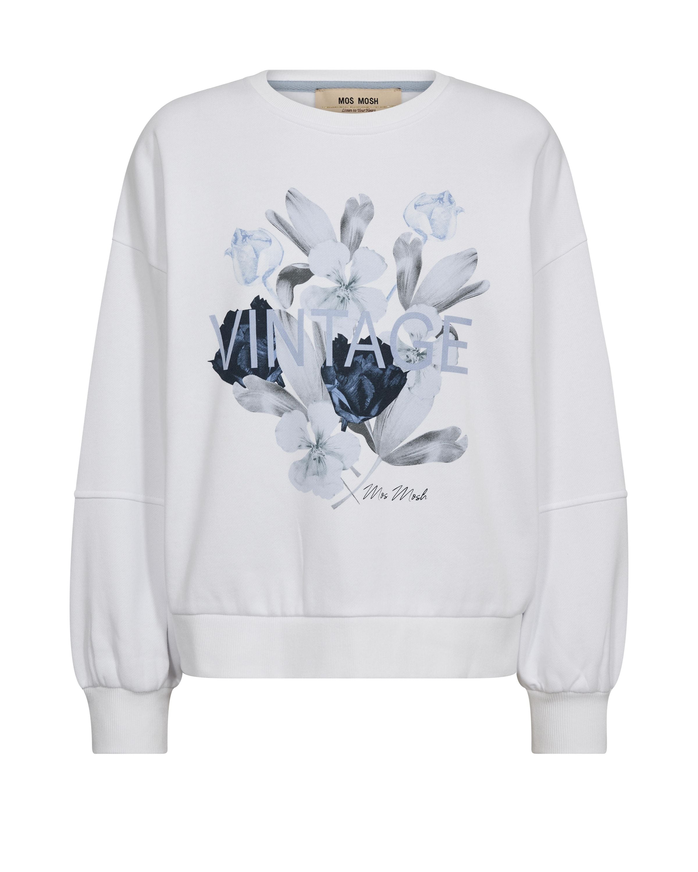 Sweatshirt aus Baumwolle - 101 White - Weiß