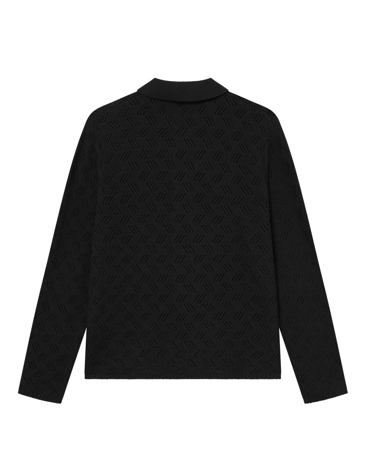 Strickhemd ELIO - 100 Black - Schwarz