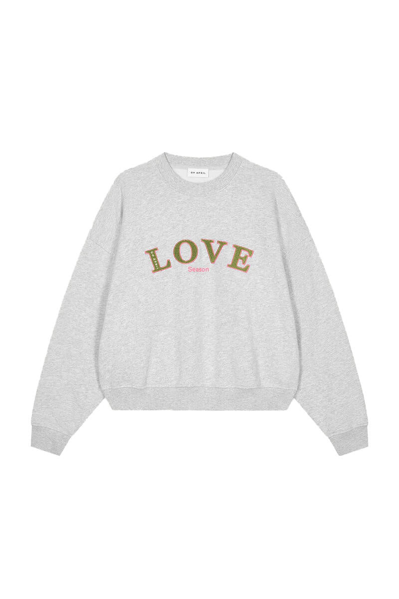 Sweatshirt LOVE aus Baumwolle - Grey Melange - Grau