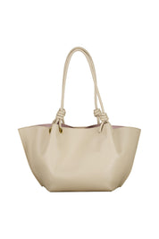 Schultertasche aus Leder - N64 Sandshell - Beige