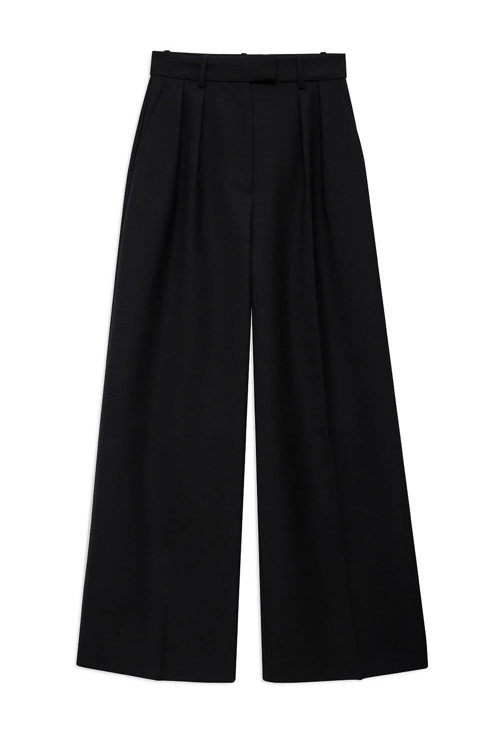 Hose LOU Wide Leg - Black - Schwarz