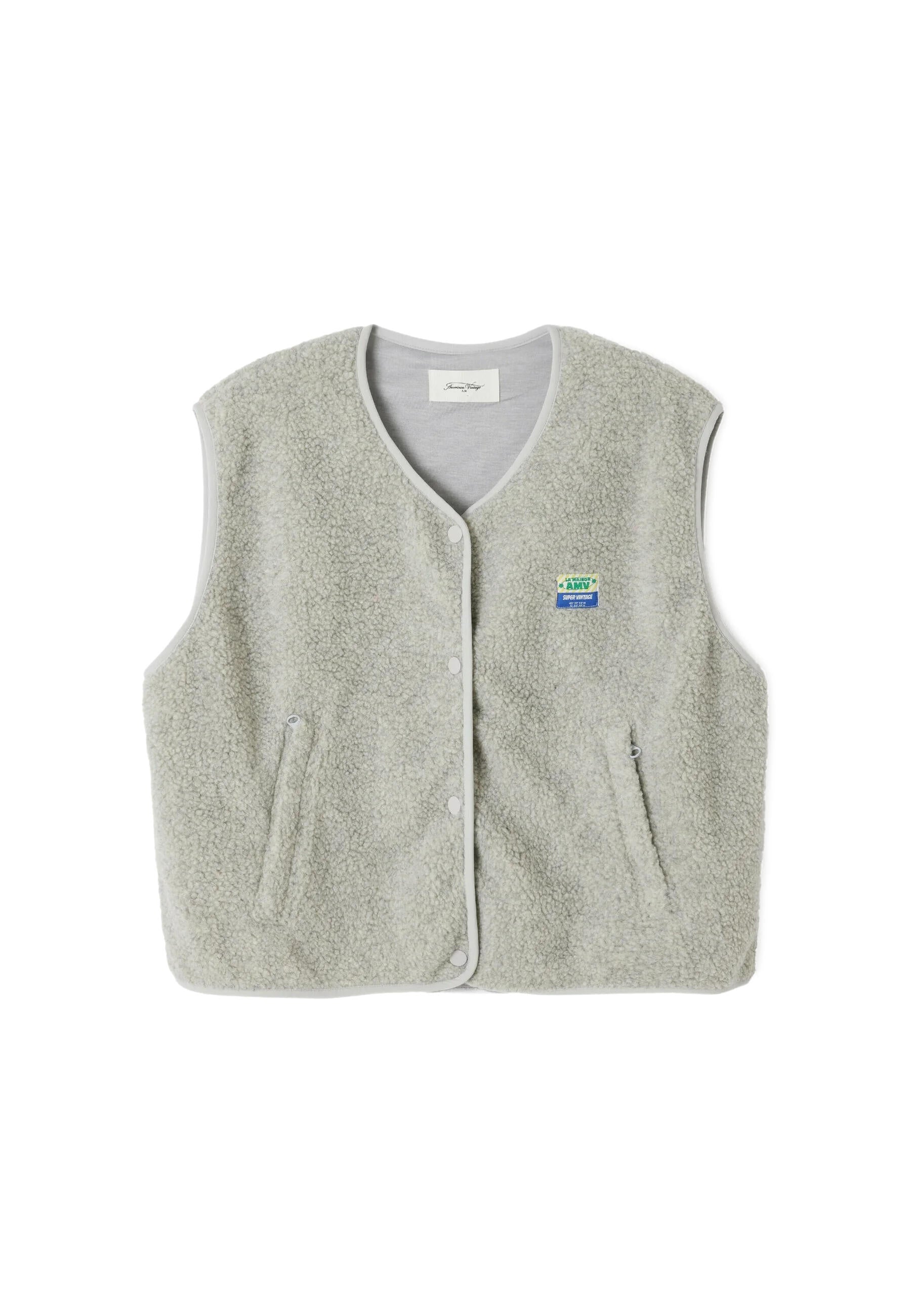 Fleeceweste mit V-Ausschnitt - Polaire Chine - Grau
