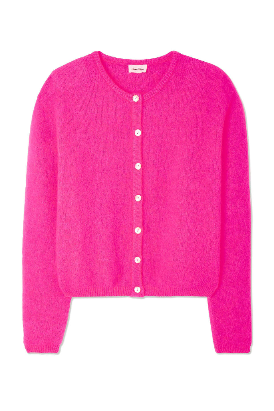 Strickjacke aus Alpakamix - Rose Fluo Chine - Pink