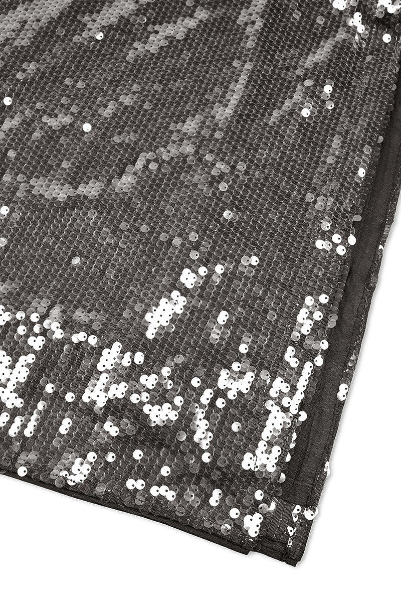 Paillettenrock Maxi NIKA - Graphite - Silber