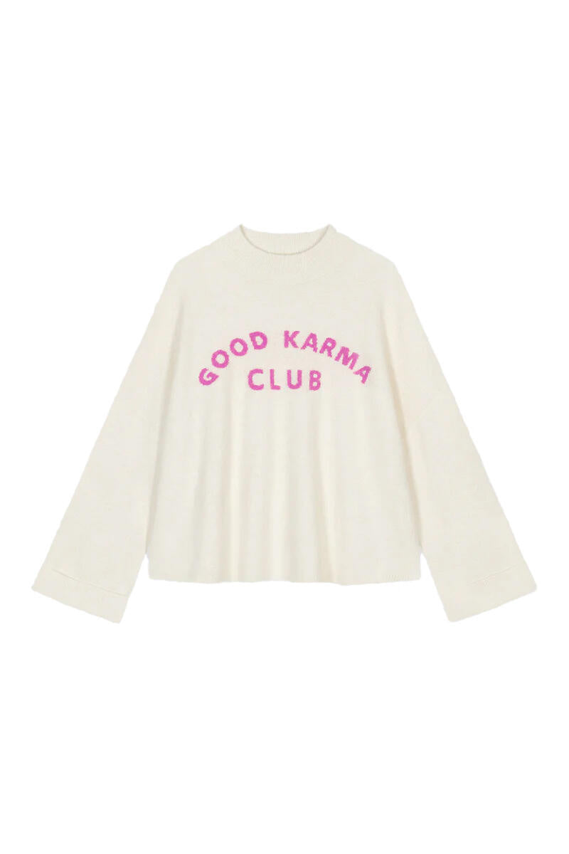 Strickpullover COCO aus Wollmix - Offwhite - Weiß