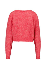 Strickpullover aus Wollmix - Fraise Fluor Chine - Rot