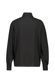 Volantbluse aus Viskose - 250 Schwarz - Schwarz