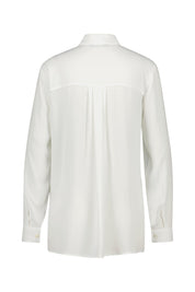 Bluse EMILIANA aus feinem Crêpe - 002 Weiss - Weiß