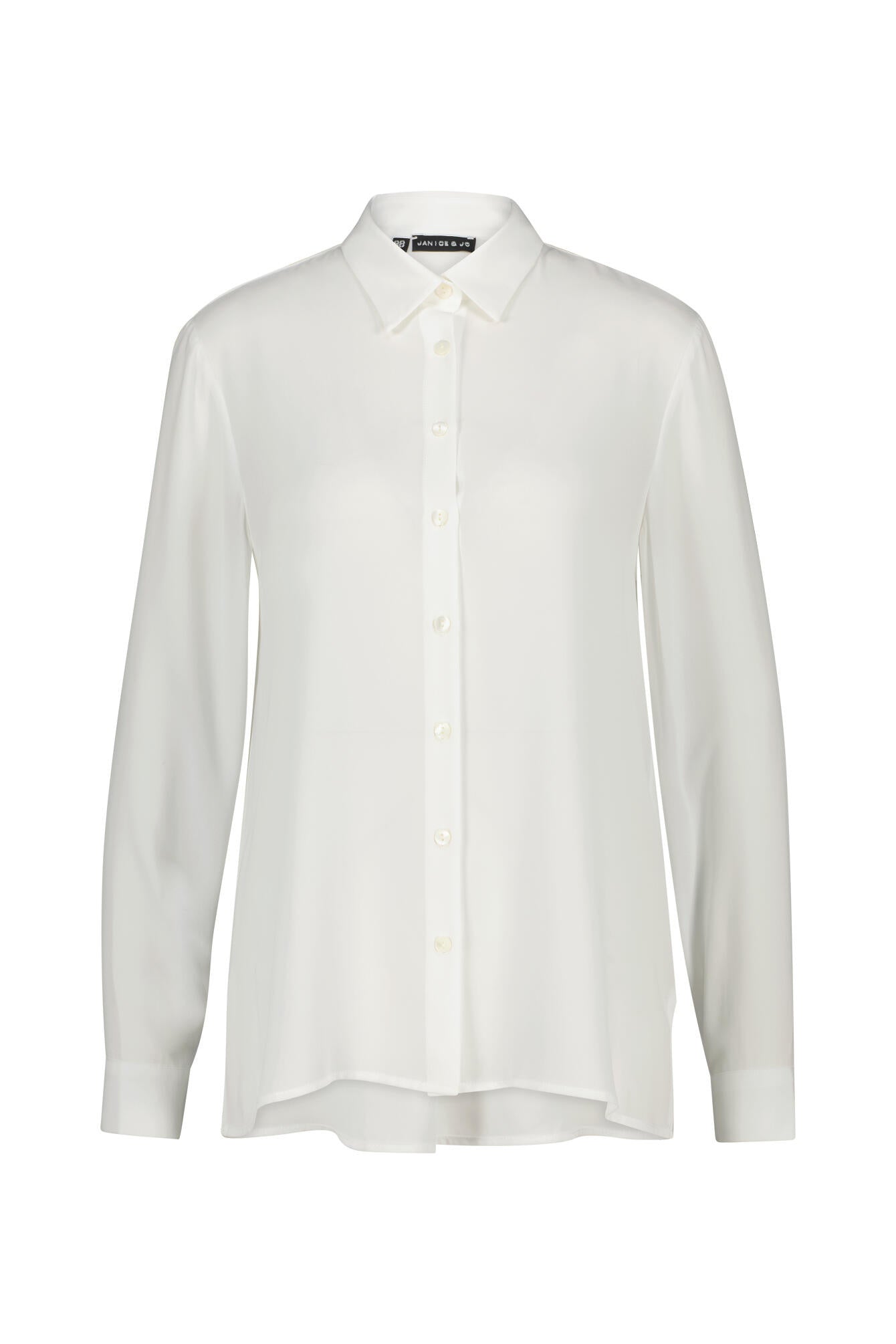 Bluse EMILIANA aus feinem Crêpe - 002 Weiss - Weiß