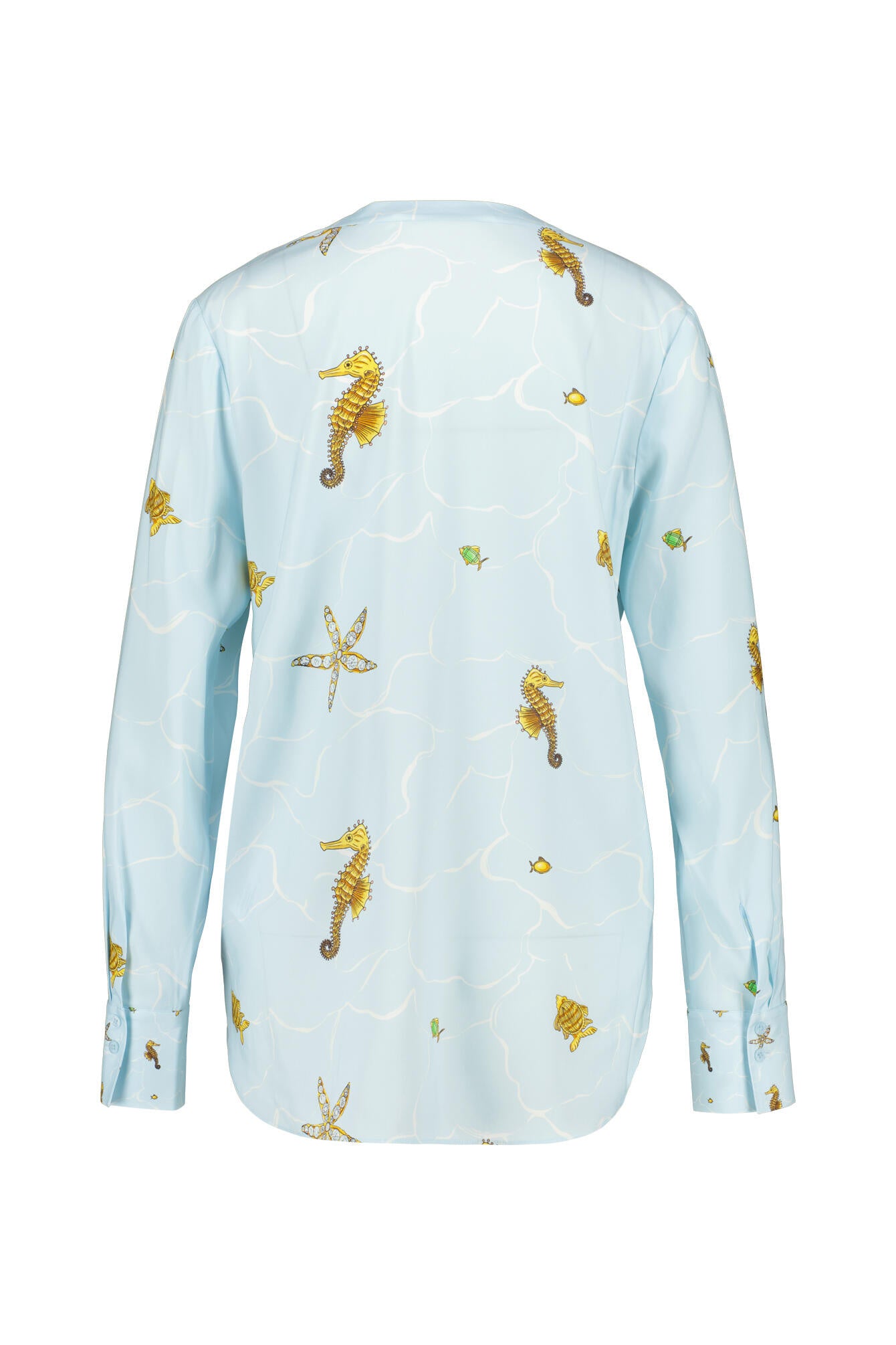 Schlupfbluse aus Seide - 261034 Breeze Multi - Blau