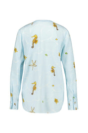 Schlupfbluse aus Seide - 261034 Breeze Multi - Blau