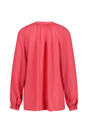 Schluppenbluse ELENA aus feinem Crêpe - 077 Pink - Pink