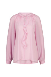 Schluppenbluse ELENA aus feinem Crêpe - 065 Hellrosa - Rosa