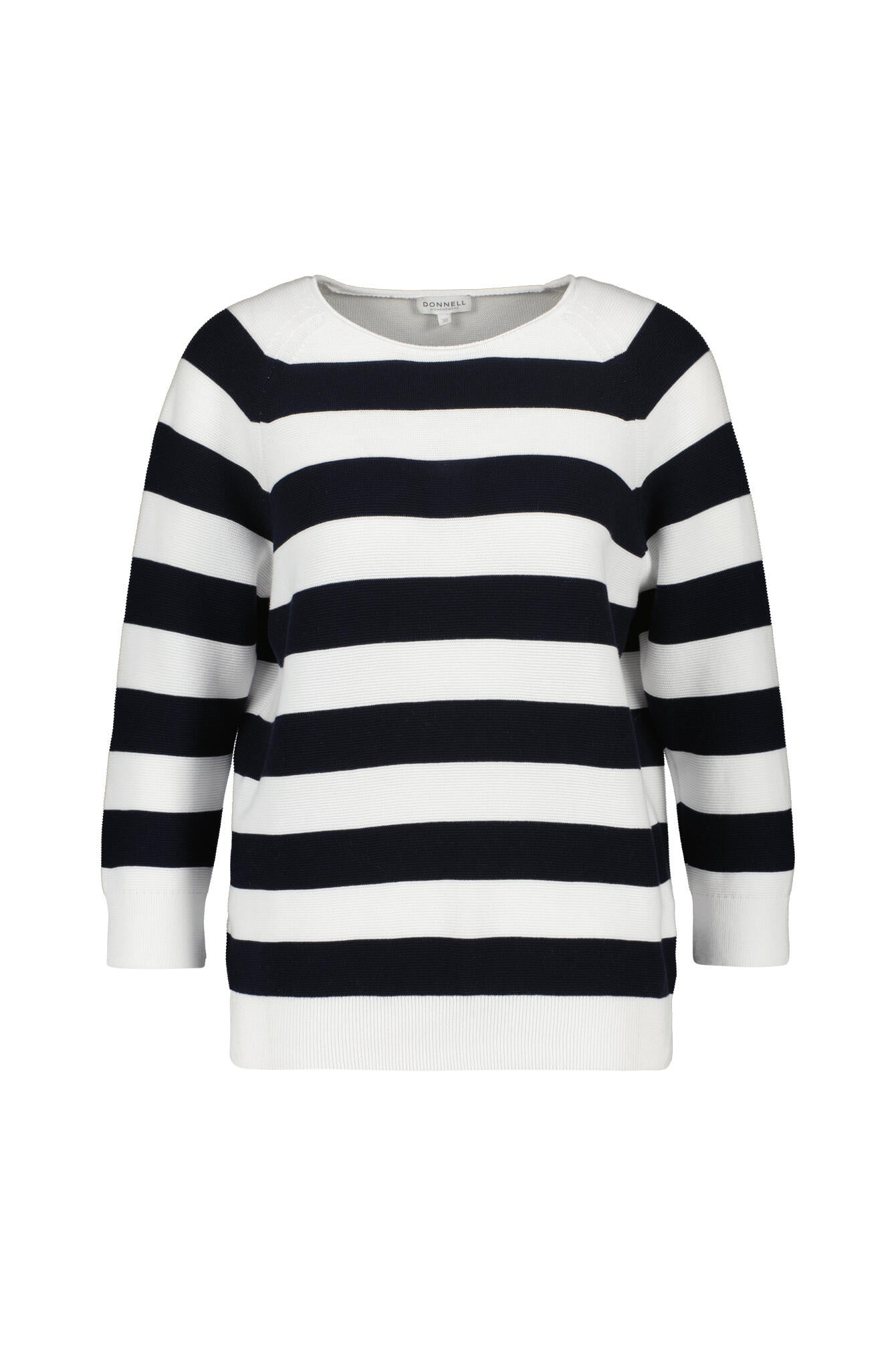 Strickpullover aus Bio-Baumwolle - 113 White Navy - Blau