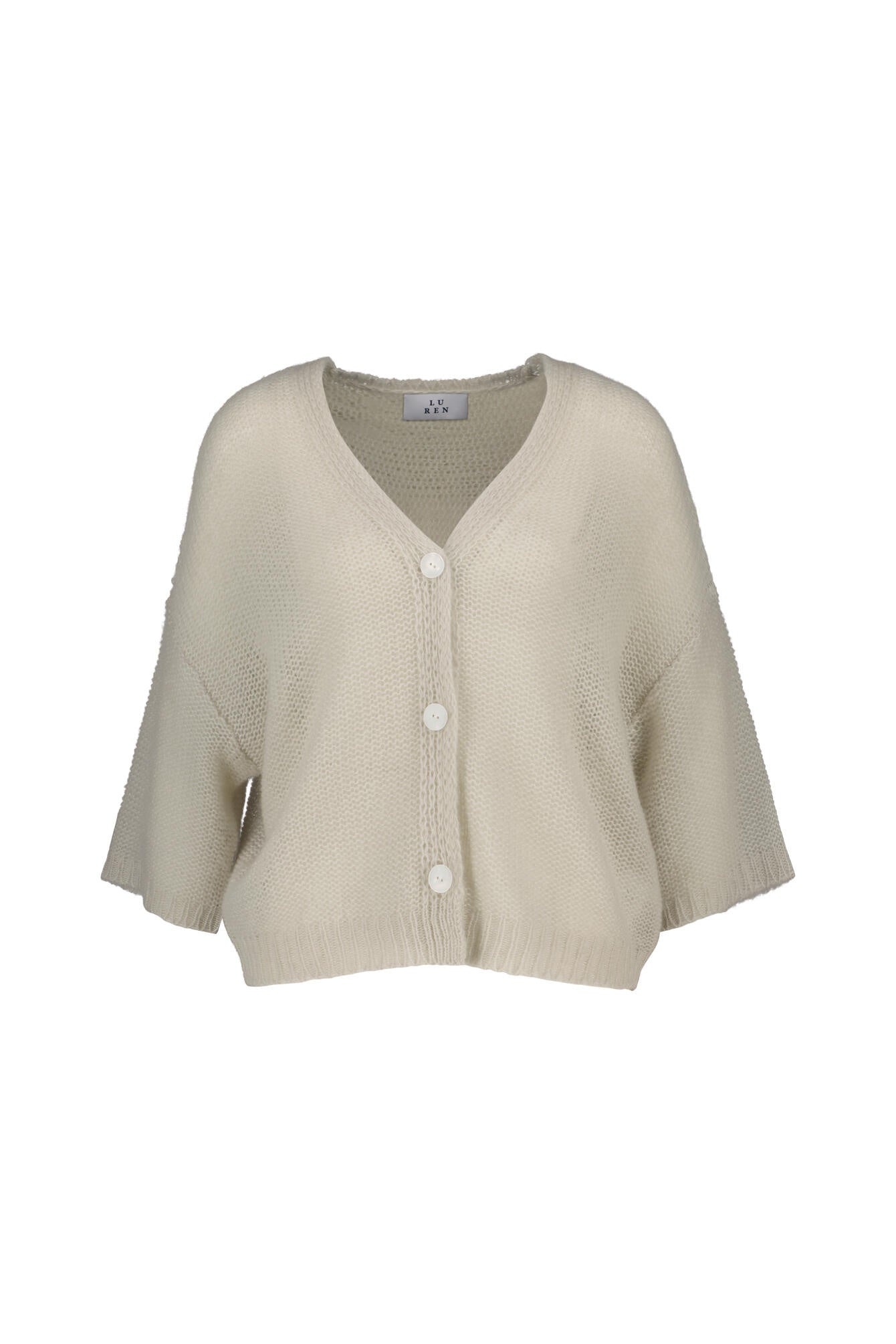 Strickjacke ALEGRA aus Kaschmir - Royal Silver - Grau