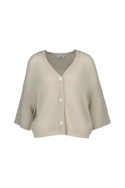 Strickjacke ALEGRA aus Kaschmir - Royal Silver - Grau