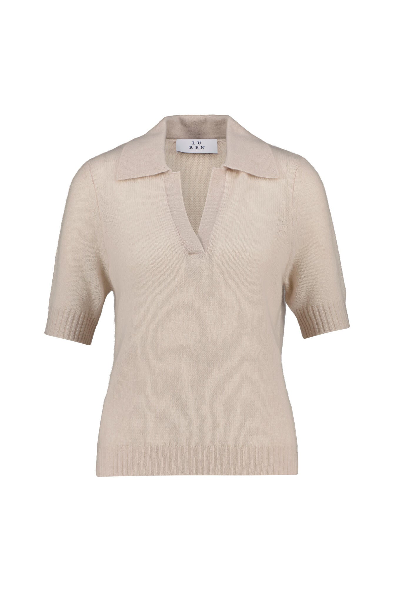 Strick-Poloshirt ADELAR aus Kaschmir - Misty Pink - Rosa