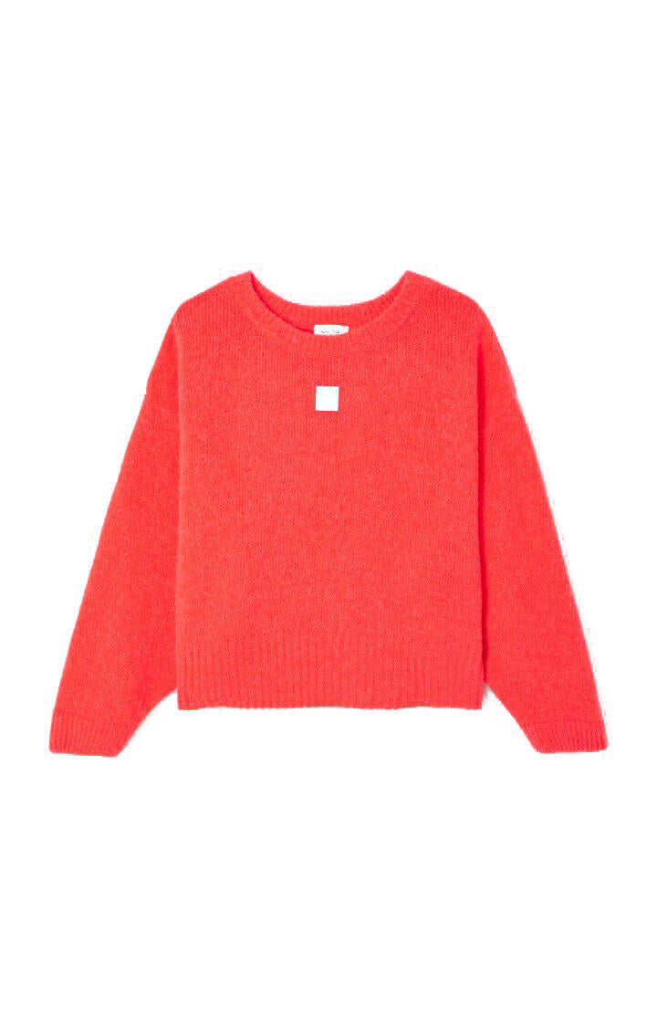 Strickpullover aus Alpakamix - Sunrise Fluor - Rot