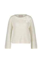 Strickpullover aus Baumwollmix - 1001 White - Creme