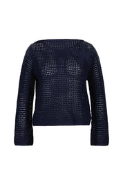 Strickpullover aus Baumwollmix - 5224 Midnight - Blau