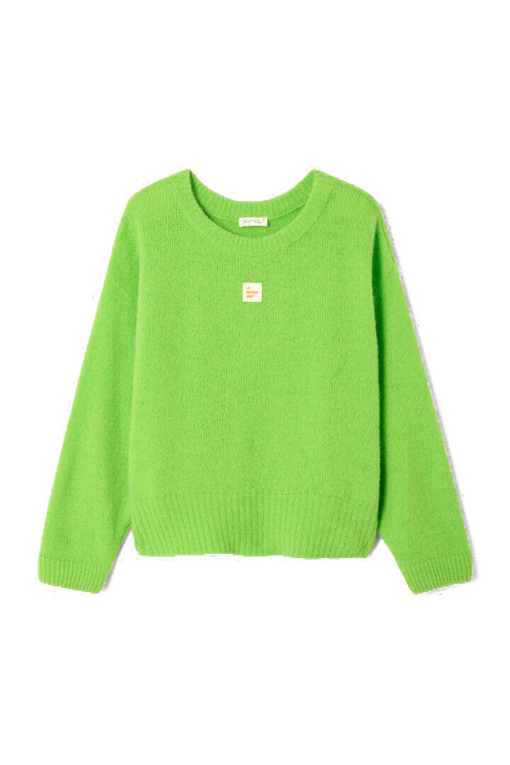 Strickpullover aus Alpakamix - Absinthe Fluor - Grün