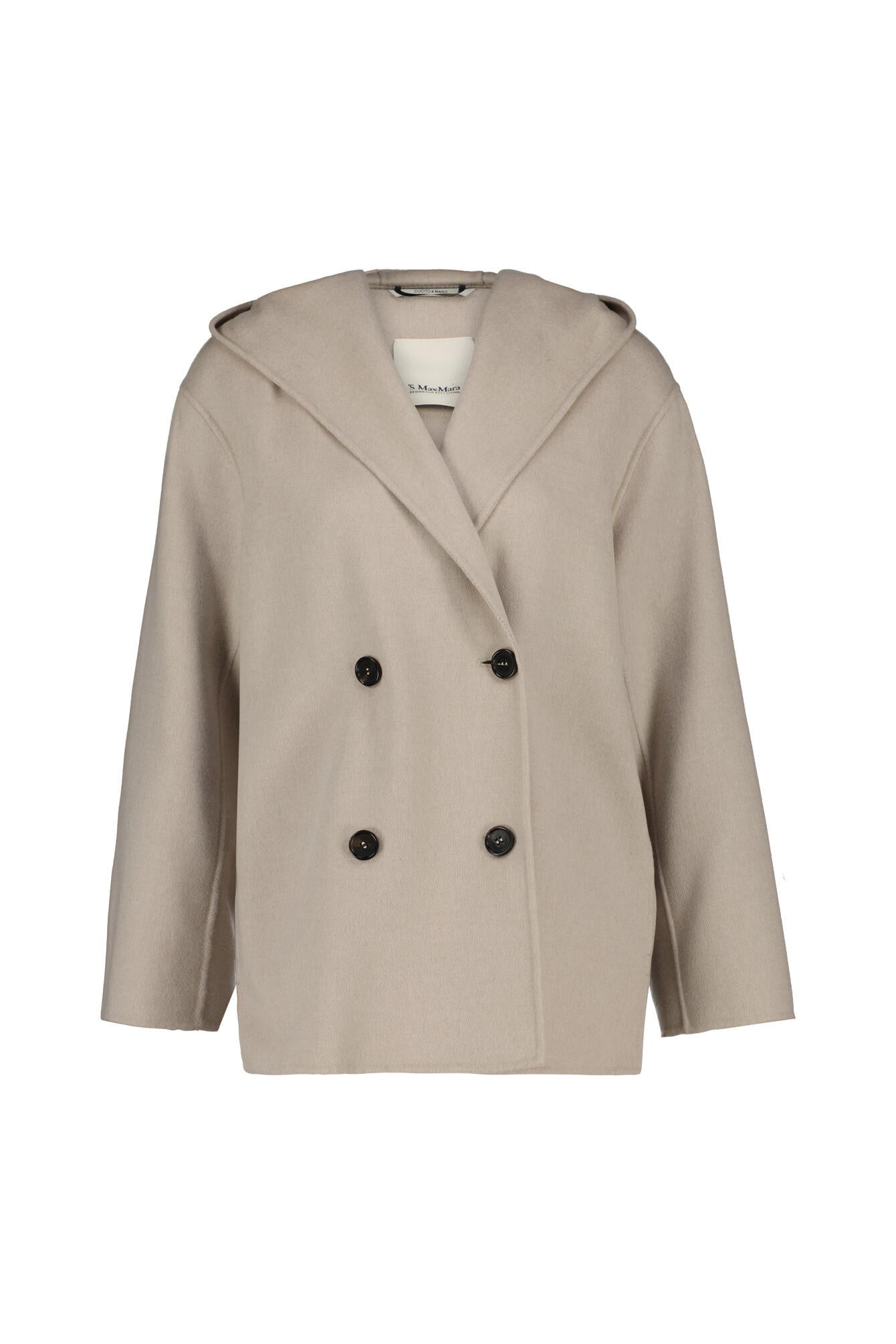 Kurzmantel aus Wolle - 053 - Beige