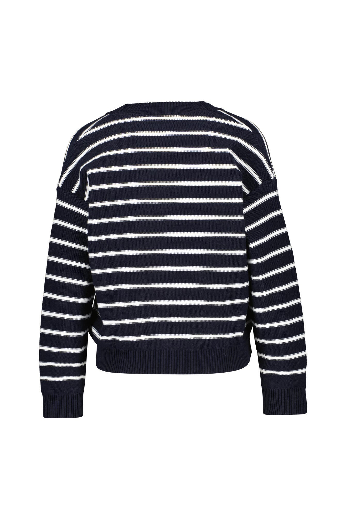 Strickpullover aus Baumwolle - 123 Navy White - Blau | Weiß