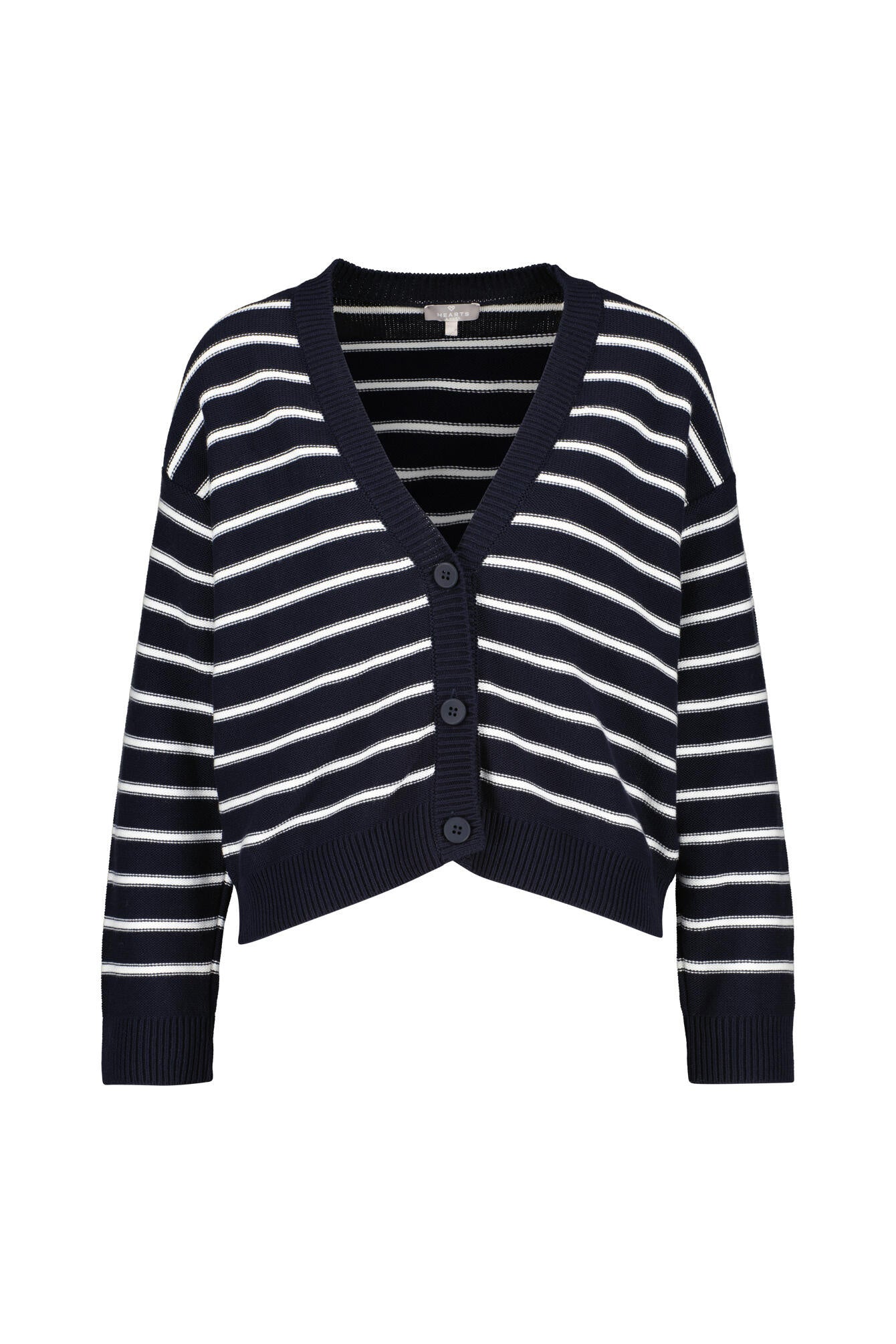 Strickpullover aus Baumwolle - 123 Navy White - Blau | Weiß