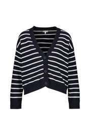 Strickpullover aus Baumwolle - 123 Navy White - Blau | Weiß