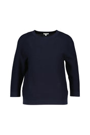 Strickpullover aus Baumwolle - 112 Navy - Blau