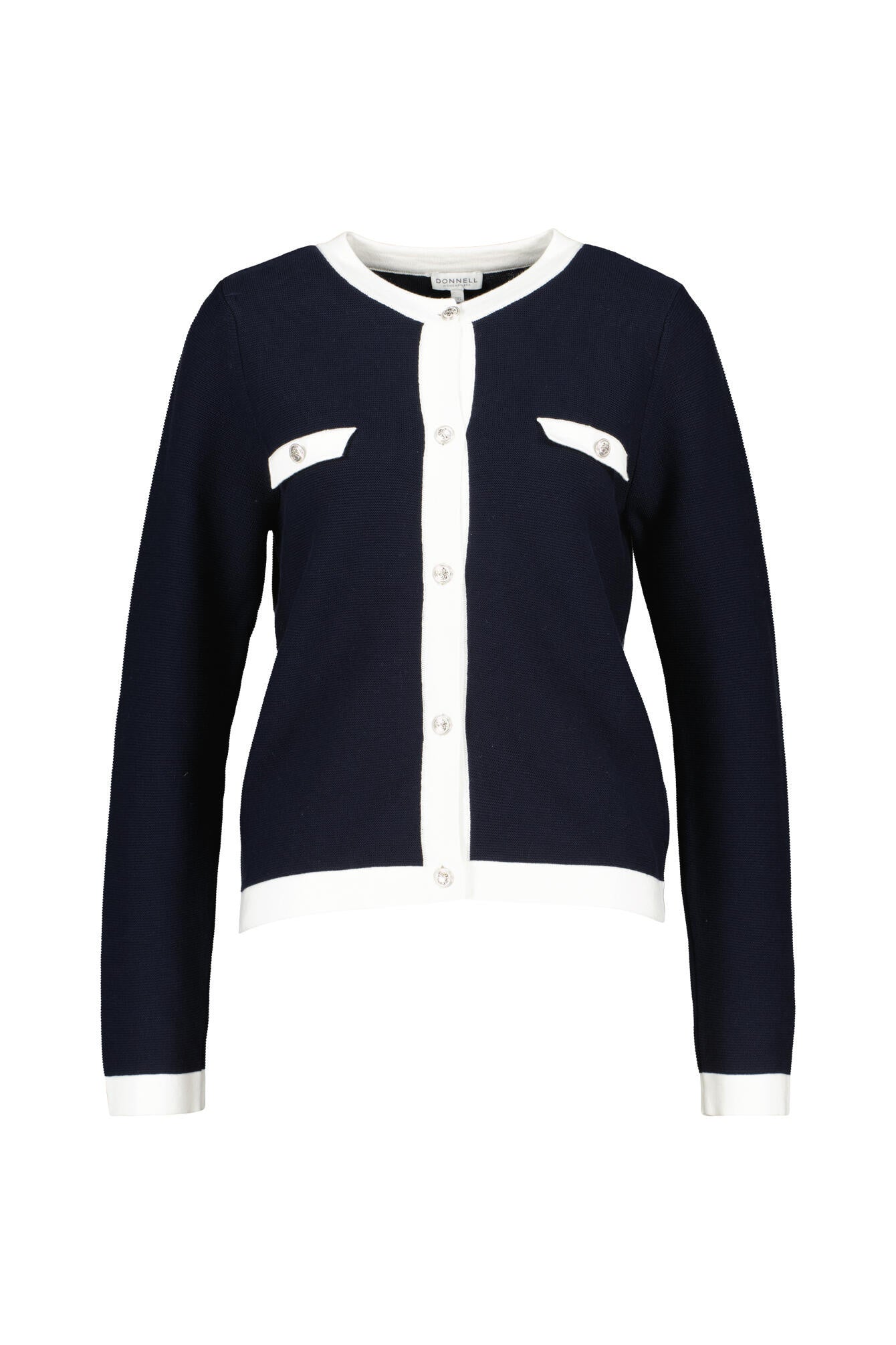 Strickjacke aus Baumwolle - 123 Navy Sand - Blau