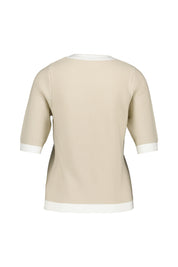 Strickshirt aus Baumwolle - 125 Sand White - Beige