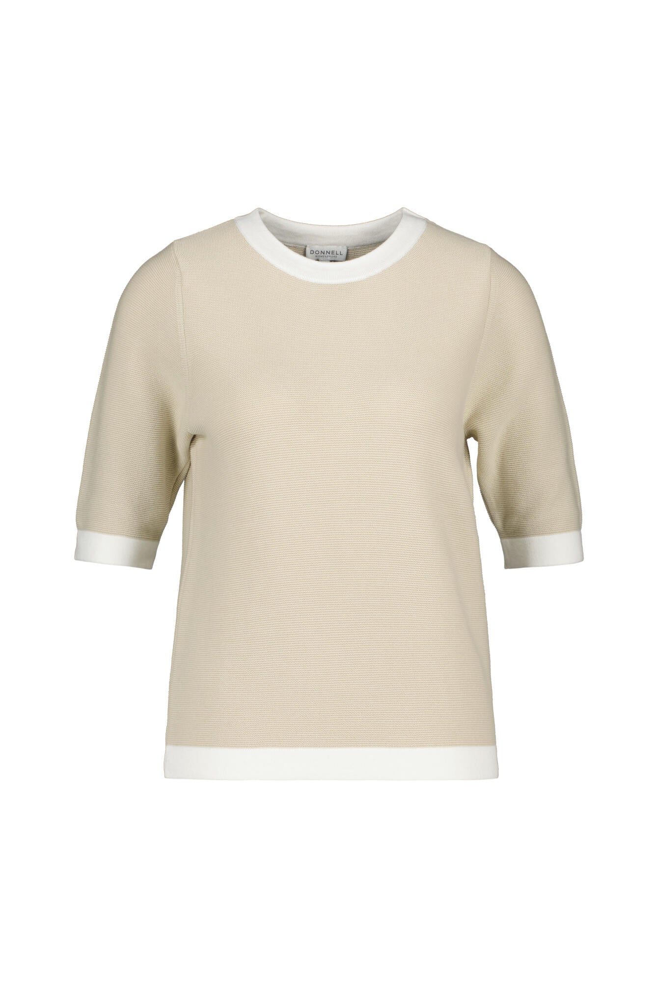 Strickshirt aus Baumwolle - 125 Sand White - Beige