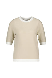 Strickshirt aus Baumwolle - 125 Sand White - Beige