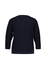 Strickpullover aus Baumwolle - 112 Navy - Blau