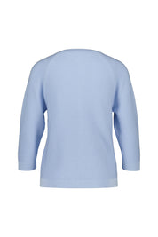 Strickpullover aus Baumwolle - 103 Bleu - Blau