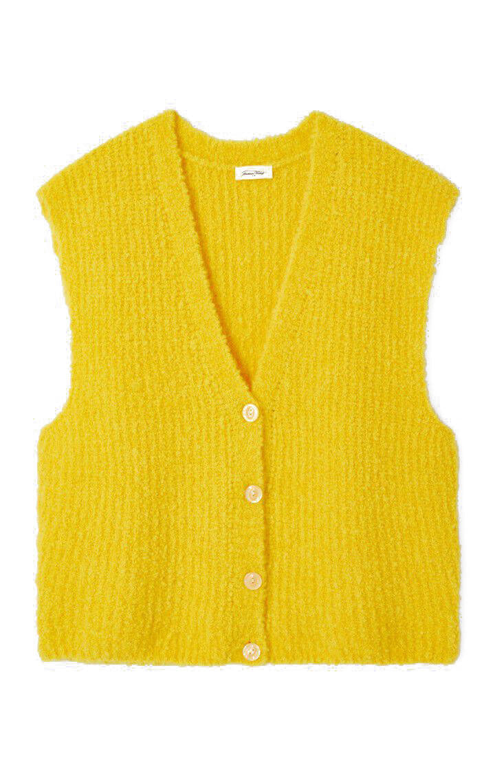 Strick-Cardigan ZOLLY aus Wollmix - Etoile Chine - Gelb