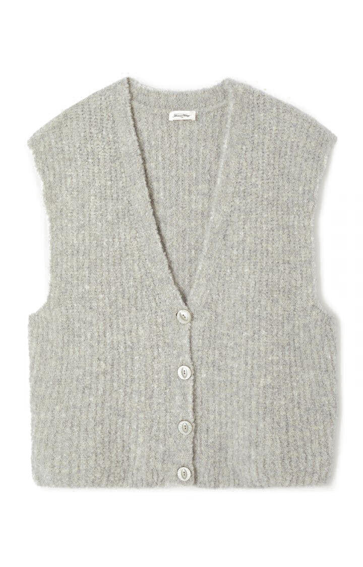 Strick-Cardigan ZOLLY aus Wollmix - Gris Chine - Grau